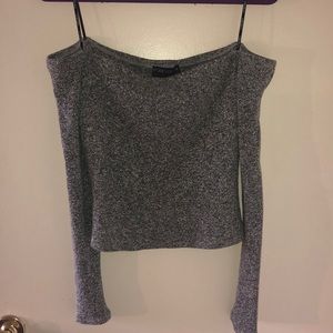 Off the shoulder knit crop top